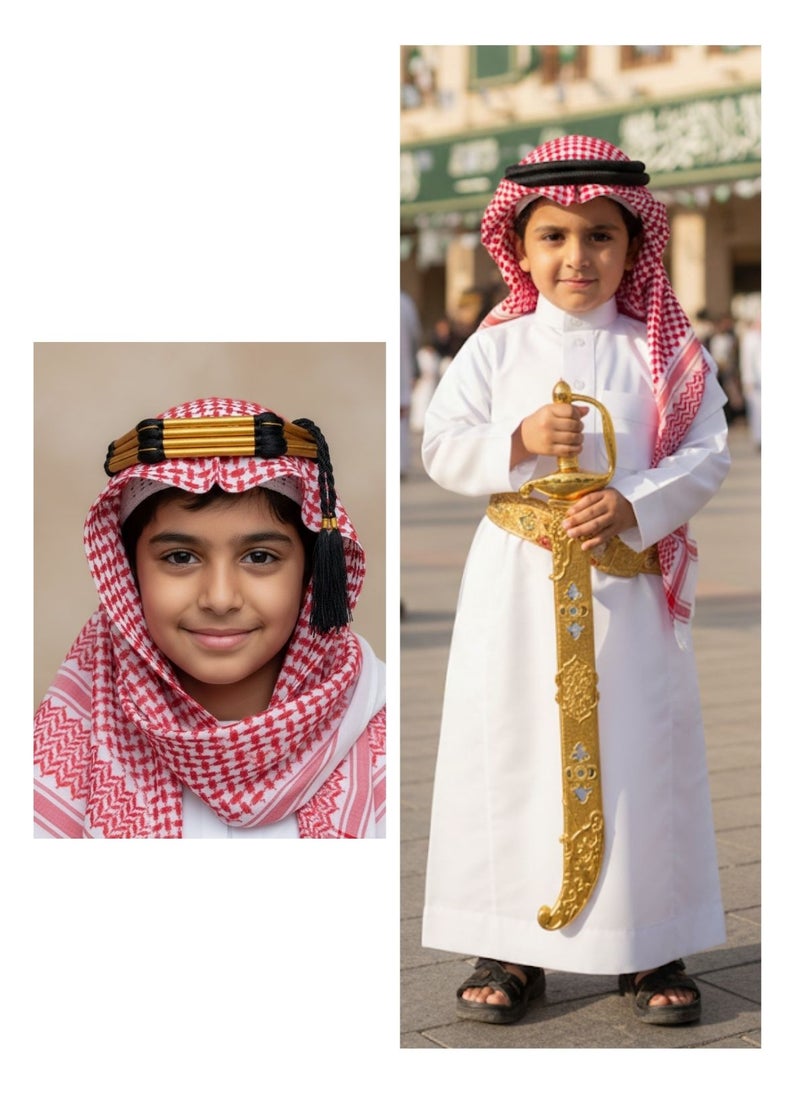 بريميم مجموعة سيف ذهبي وغطاء رأس بمناسبة يوم التأسيس ١٧٢٧ - Image 3